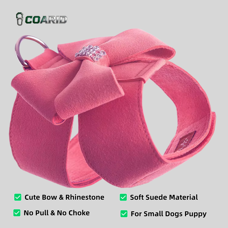 D Ring Strap - Cute Dog Harness Leash Set Small