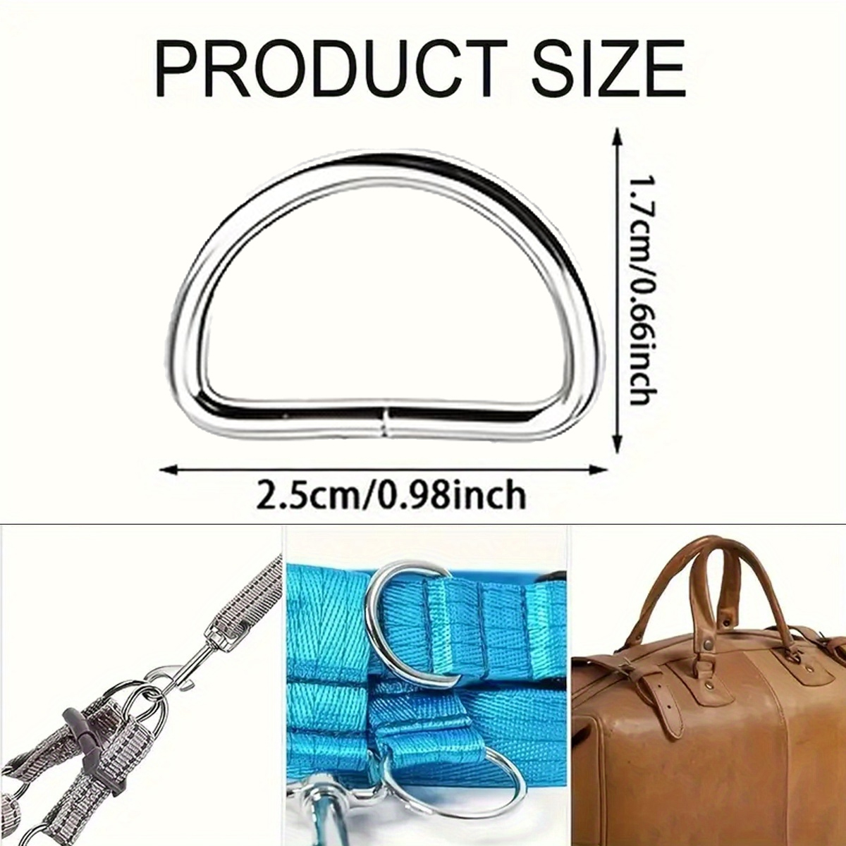 30/60/100Pcs D-ring buckle sta - đánh giá và giá D Ring Strap