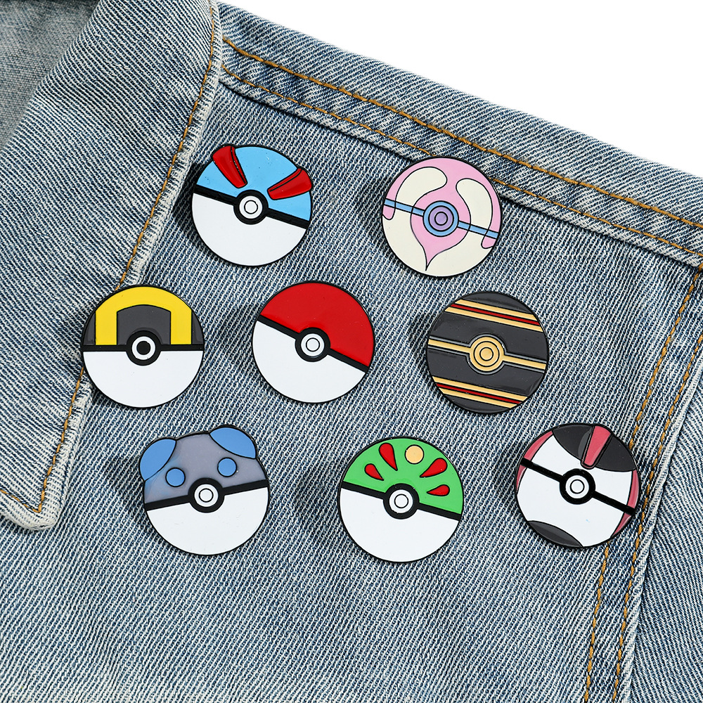 Anime Ball Cartoon Enamel Pins - đánh giá và giá Pokeball Cosplay Prop