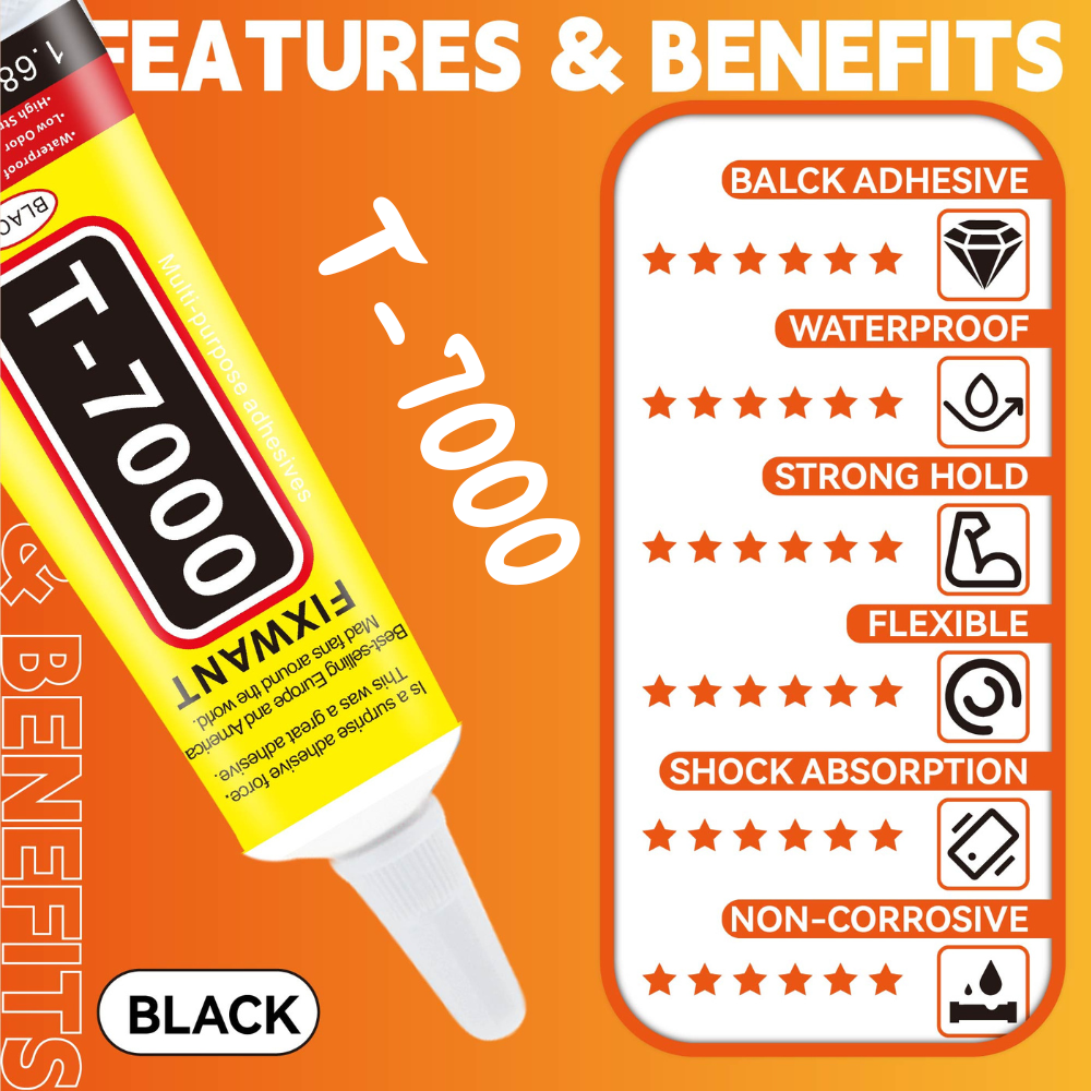 100PCS 15ML T-7000 Black Conta - đánh giá và giá Contact Cement Glue