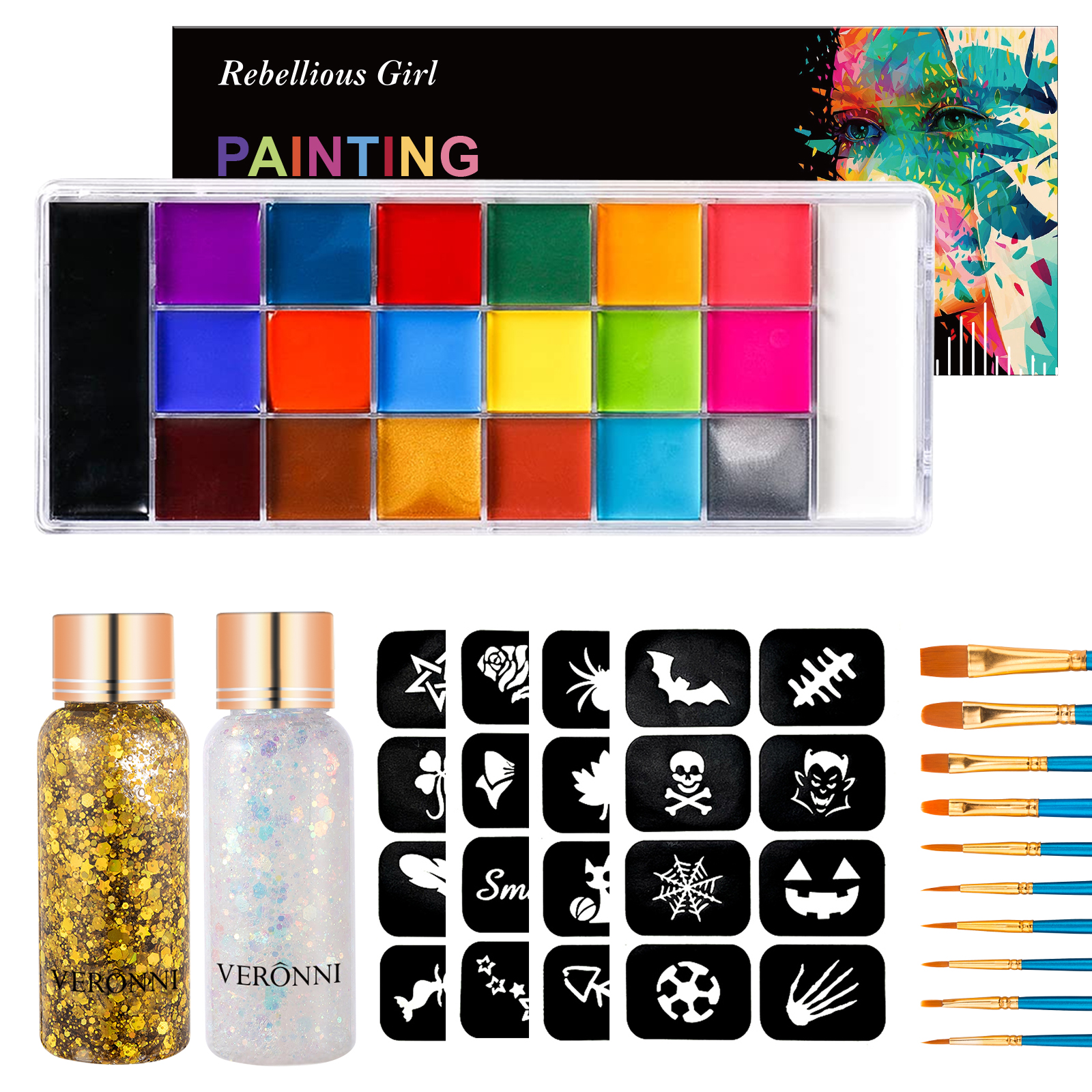 Face Body Paint Palette Oil Ma - đánh giá và giá Body Paint Sfx