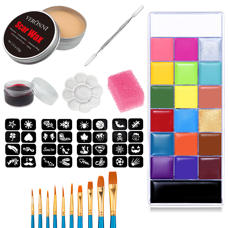 SFX Makeup Kit 20 Colors Face  - đánh giá và giá Body Paint Sfx