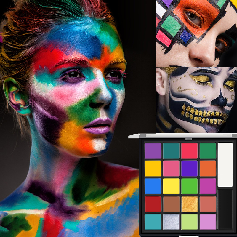 22-Color Face Body Paint Set O - đánh giá và giá Body Paint Sfx