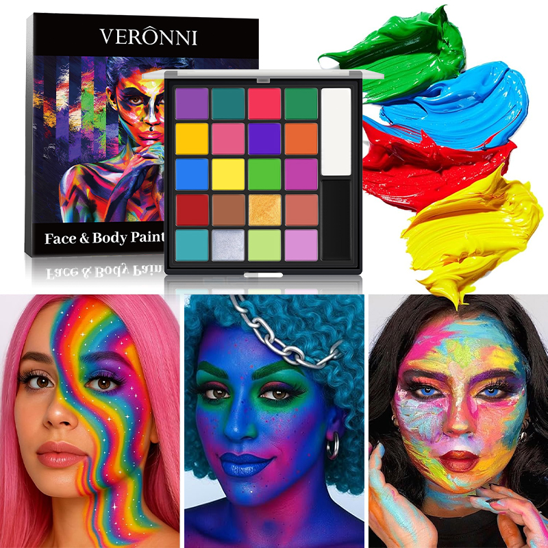 22-Color Face Body Paint Set O - đánh giá và giá Body Paint Sfx