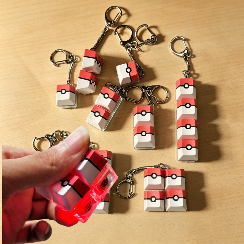 Pokeball Light Up Keyboard Key - đánh giá và giá Pokeball Cosplay Prop