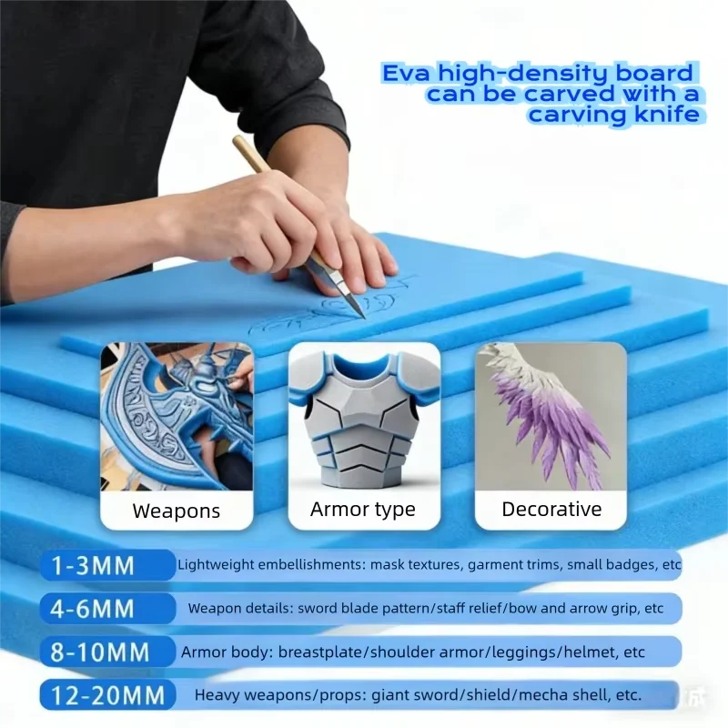 1pc Thickness 3/5/10/15mm Blue - đánh giá và giá Craft Foam Roll