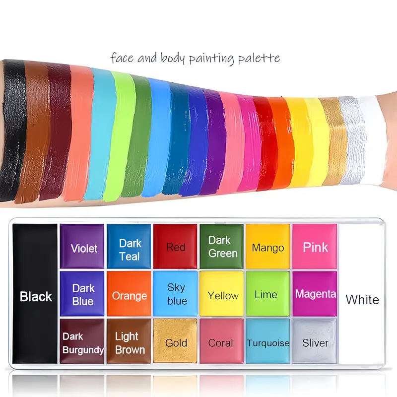20 Color Face & Body Paint Pal - đánh giá và giá Body Paint Sfx