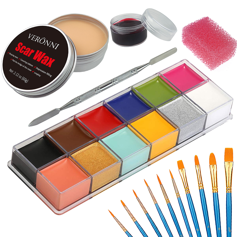 SFX Makeup Kit 12 Color Face B - đánh giá và giá Body Paint Sfx