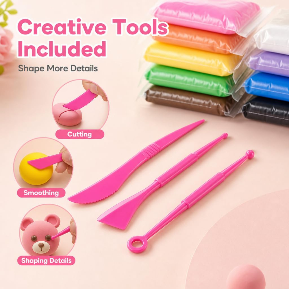 Air Dry Modeling Clay Kit Soft - đánh giá và giá Foam Clay Sculpt