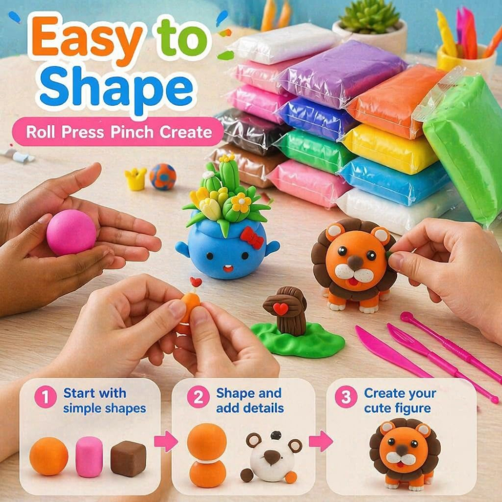 Air Dry Modeling Clay Kit Soft - đánh giá và giá Foam Clay Sculpt