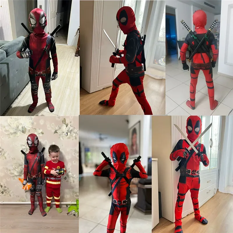 3-12Y Kids Deadpool Costume wi - đánh giá và giá Cosplay Prop Dagger