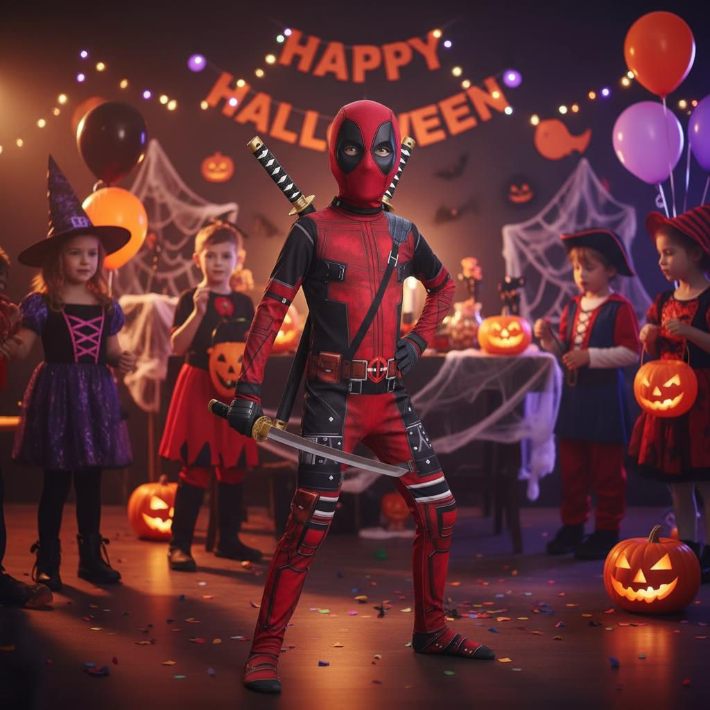 3-12Y Kids Deadpool Costume wi - đánh giá và giá Cosplay Prop Dagger