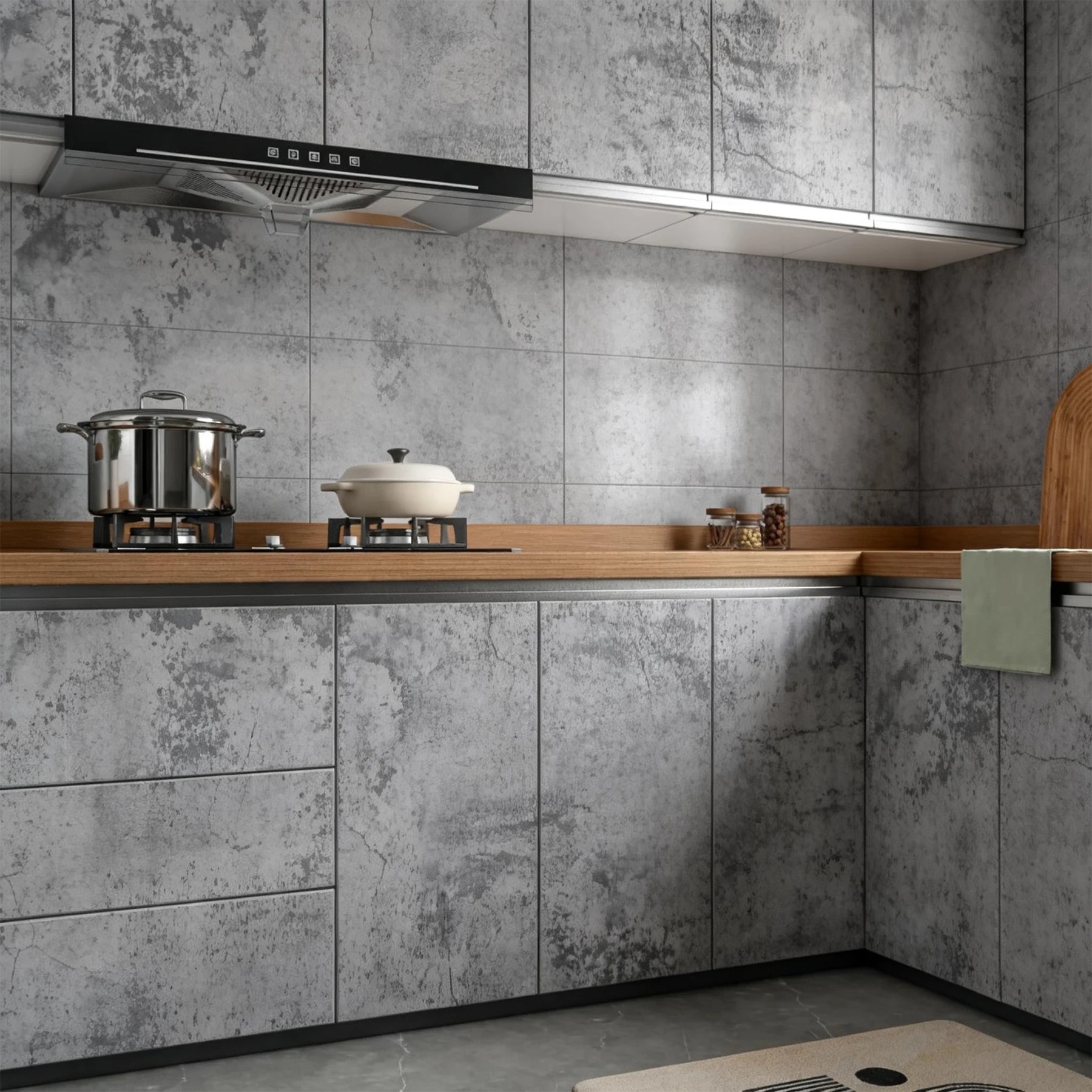 6M Cement Grey Pvc Wallpaper S - đánh giá và giá Contact Cement Glue