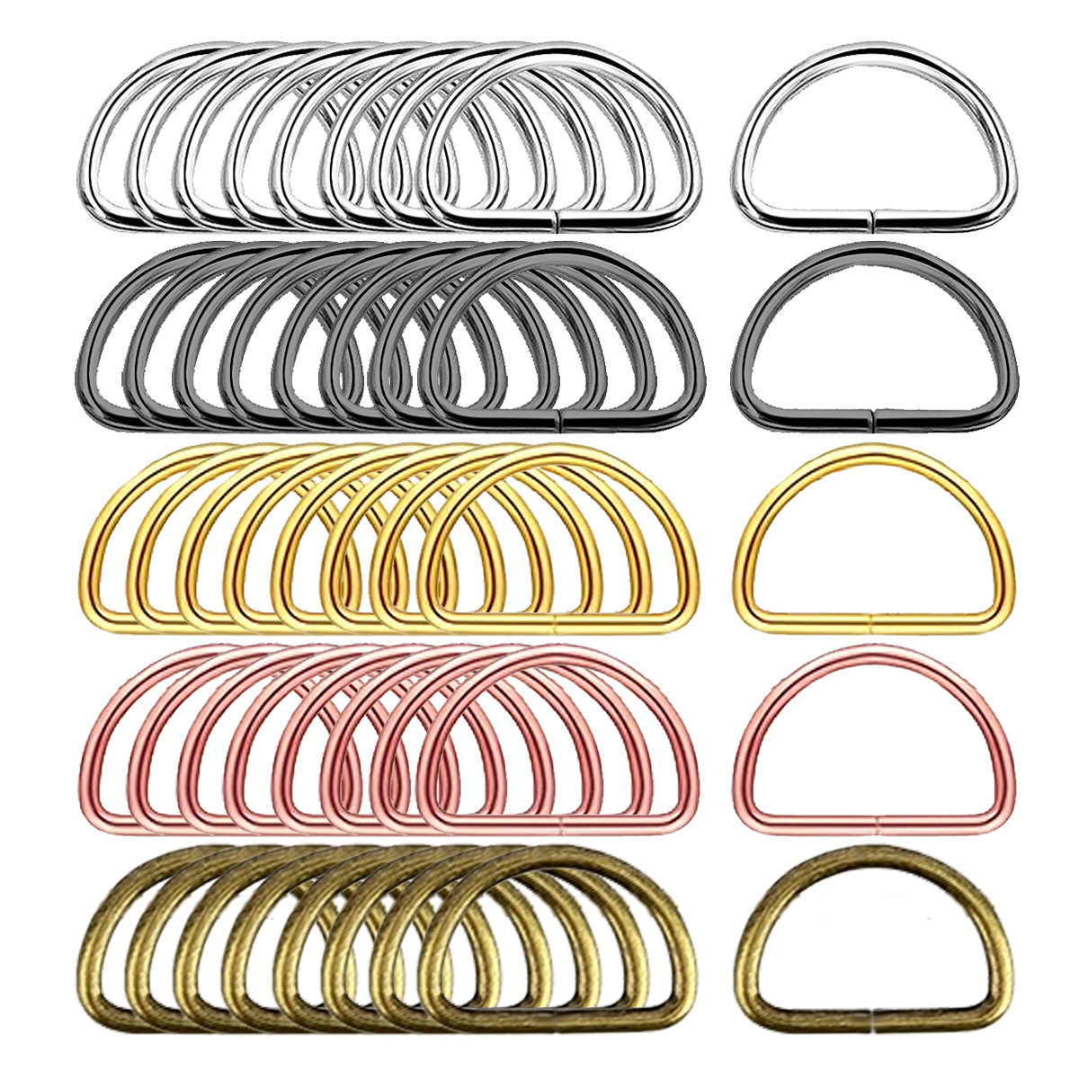 30/60/100Pcs D-Shaped Ring Met - đánh giá và giá D Ring Strap