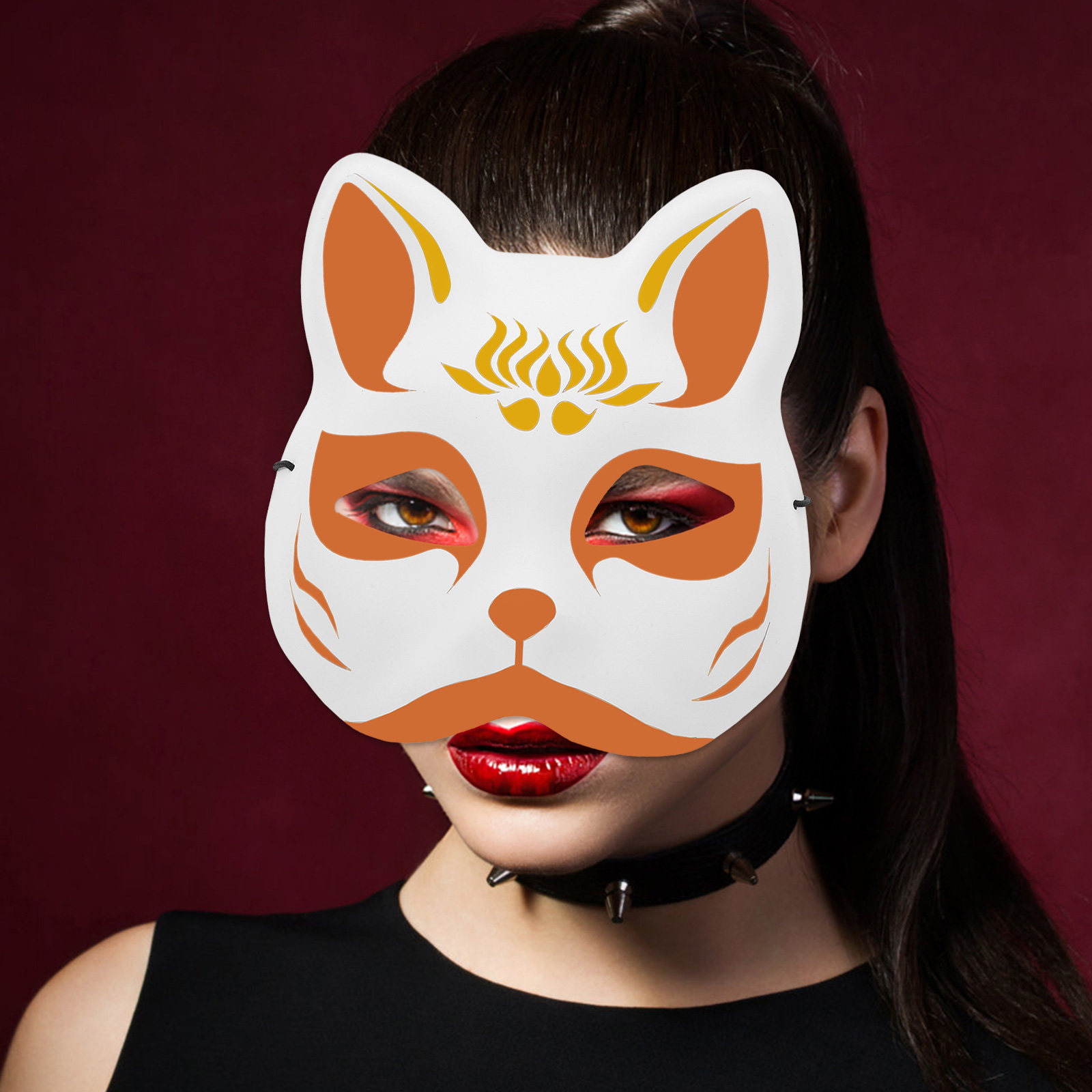 1Set DIY Blank Fox Cat Mask Ha - đánh giá và giá Cosplay Prop Painting