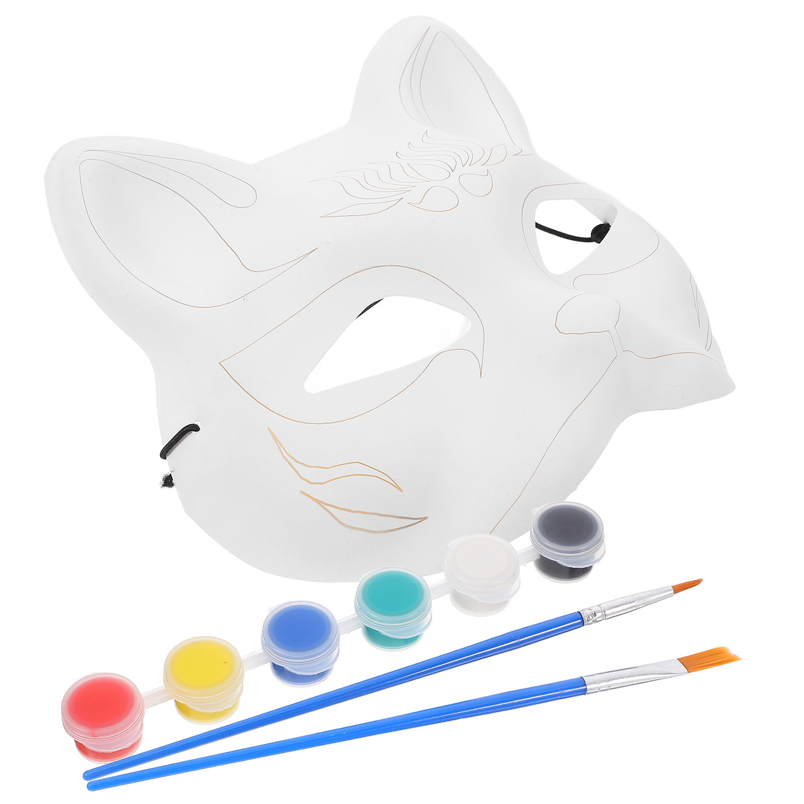1Set DIY Blank Fox Cat Mask Ha - đánh giá và giá Cosplay Prop Painting