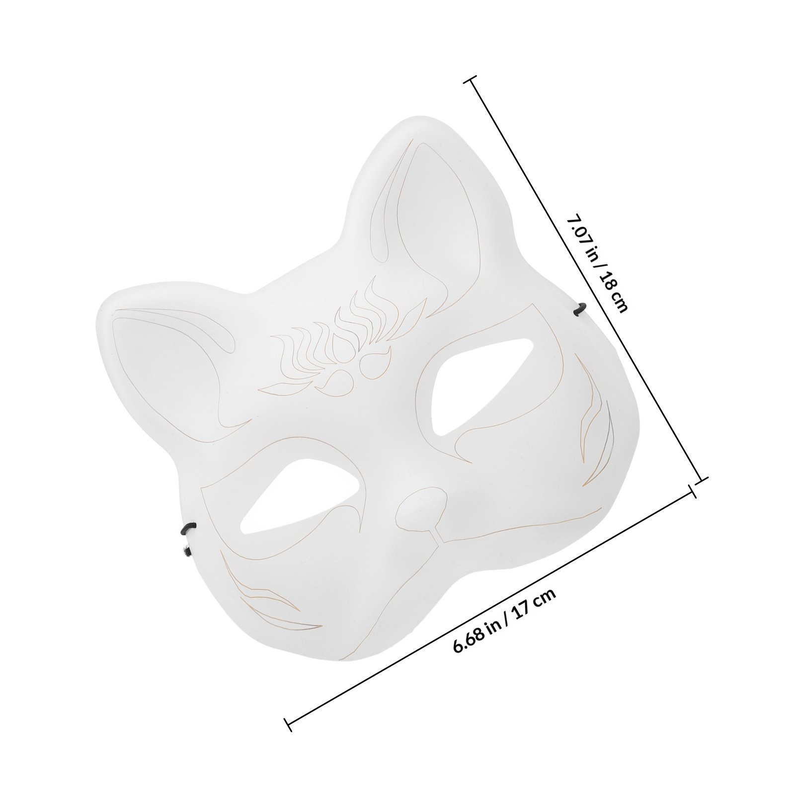 1Set DIY Blank Fox Cat Mask Ha - đánh giá và giá Cosplay Prop Painting