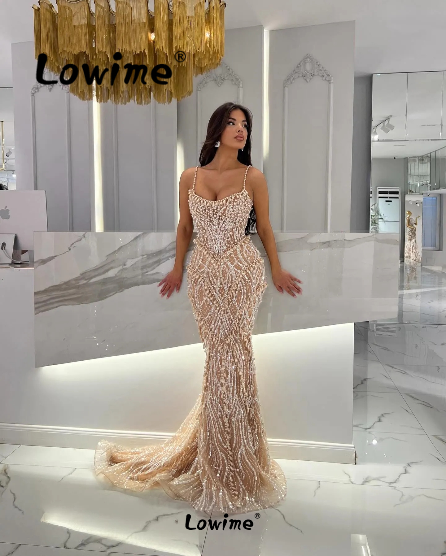 Champagne Pearl Prom Dress Mer - đánh giá và giá Briar Cosplay Prop
