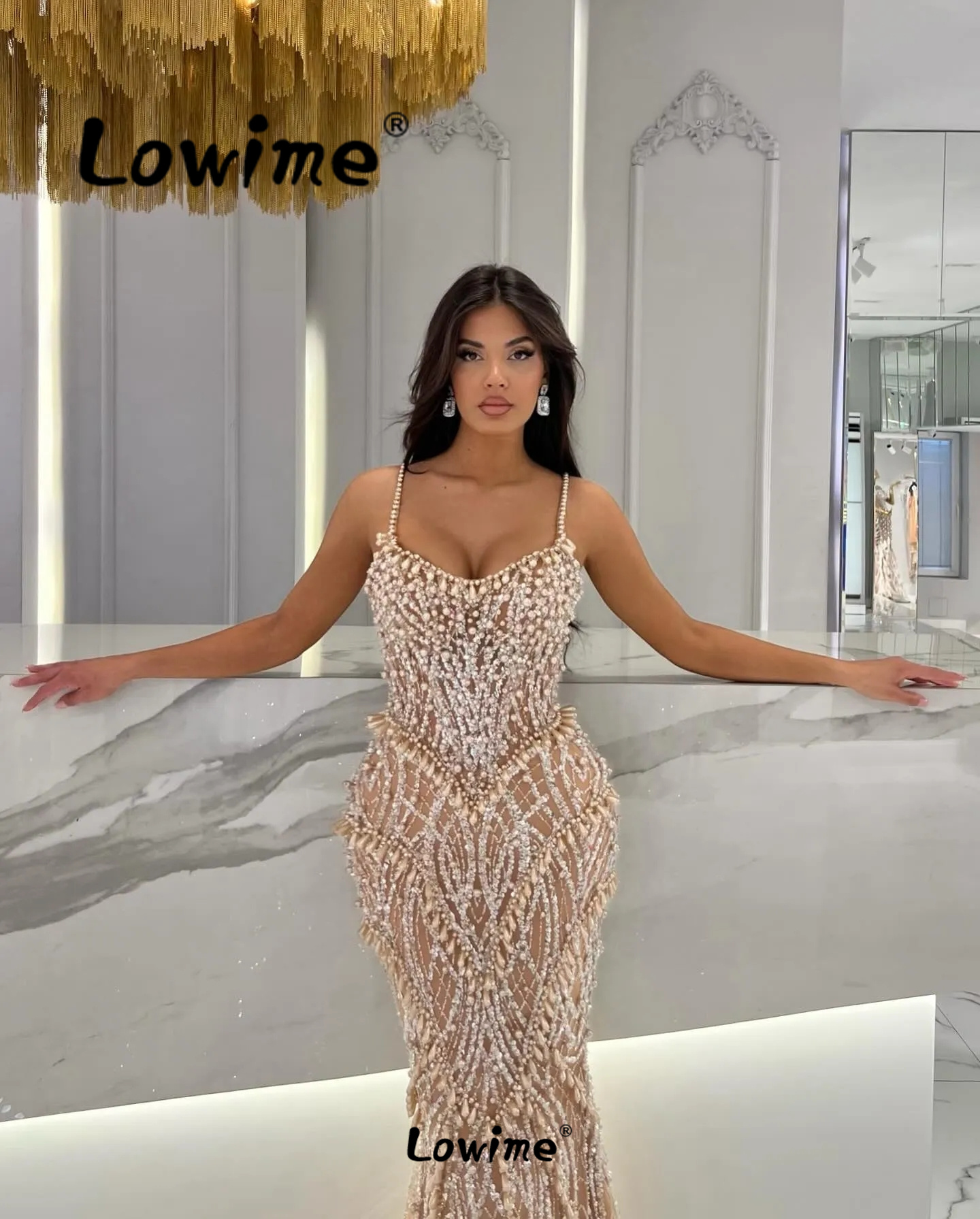 Champagne Pearl Prom Dress Mer - đánh giá và giá Briar Cosplay Prop